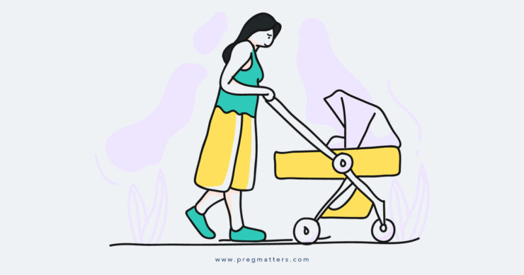 Mother With Baby Stroller