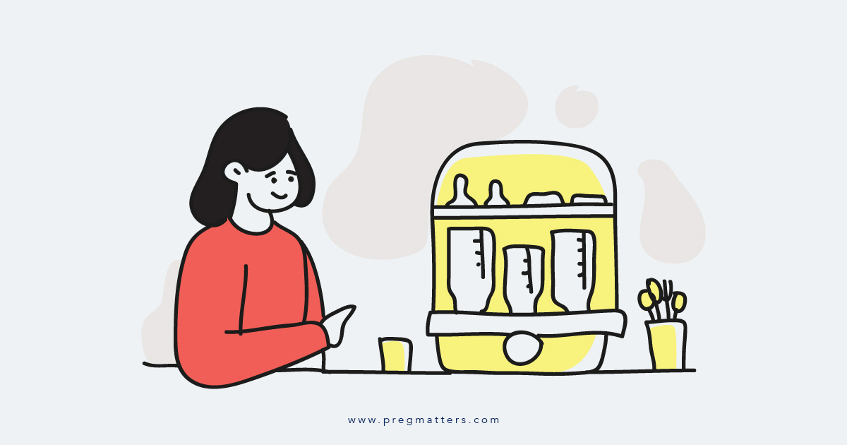 Mother With Bottle Sterilizer