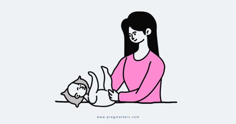 Mother Changing Baby Diaper